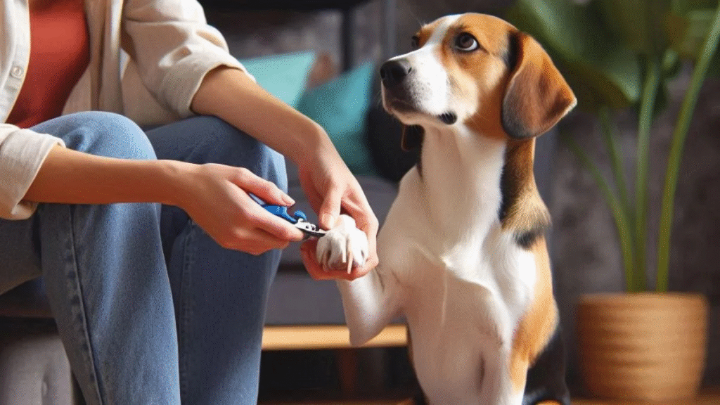 aparar as unhas do cão
